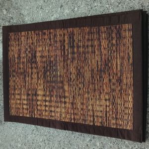 Pier One Imports, Woven Placemats with Brown Fabric Edge, Set of 6, Gently Used